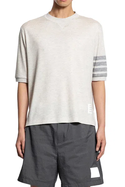 Thom Browne Wool Jersey 4-bar T-shirt In Neutral