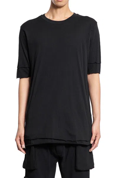 Thom Krom Stretch Cotton Modal Graphic T-shirt In Black