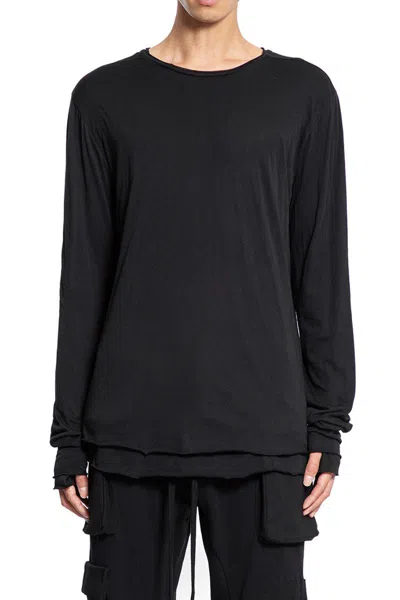 Thom Krom Stretch Cotton Modal Long Sleeve T-shirt In Black