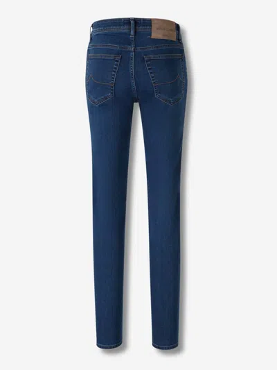 Jacob Cohen Button-fly Logo-patch Denim Jeans In Blue