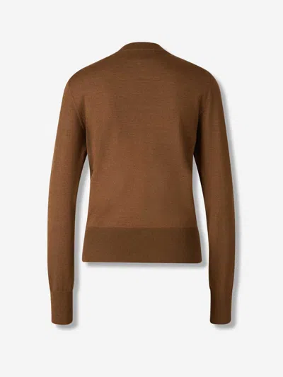 Ami Alexandre Mattiussi Ami Paris Women Ami De Coeur Crewneck Sweater In Brown