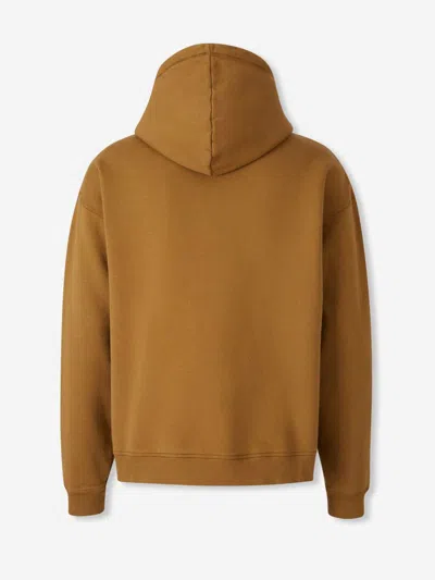 Dsquared2 Logo-patch Zip-up Hoodie In Brown