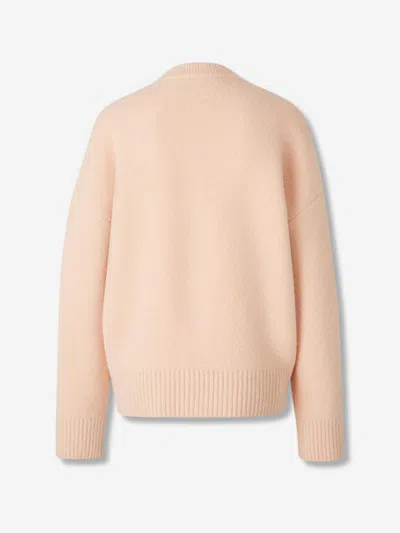 Ami Alexandre Mattiussi Ami Paris Women Ami De Coeur Cardigan With Logo In Pink