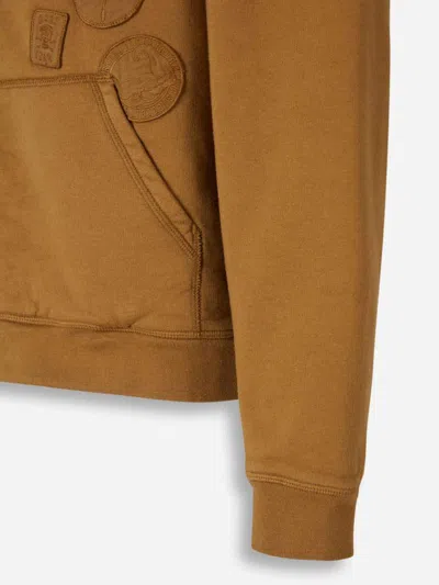 Dsquared2 Logo-patch Zip-up Hoodie In Brown
