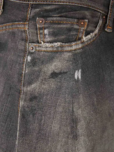 Acne Studios 2006f Distressed Wide-leg Jeans In Black