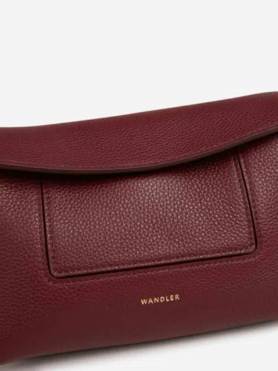Wandler Slouch Mini Bag With Adjustable Shoulder Strap In Burgundy