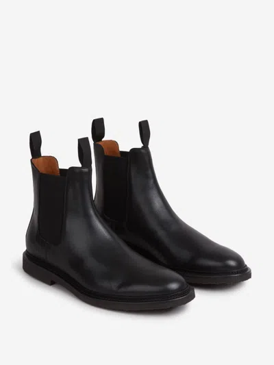 Common Projects Elastic-sided Leather Chelsea Boots In Black