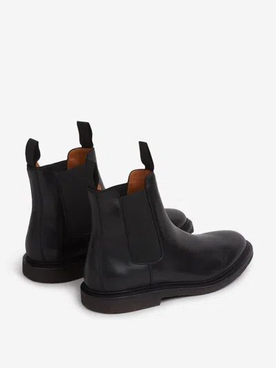 Common Projects Elastic-sided Leather Chelsea Boots In Black