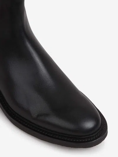 Common Projects Elastic-sided Leather Chelsea Boots In Black