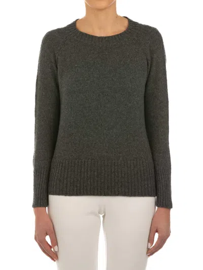 Le Tricot Perugia Raglan-sleeves Wool Sweater In Black