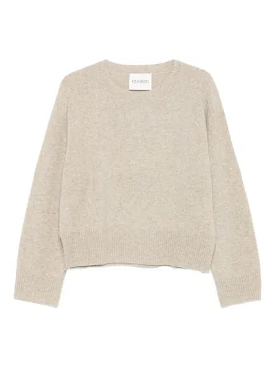 Closed Melange Rock Wool Sweater In Neutral