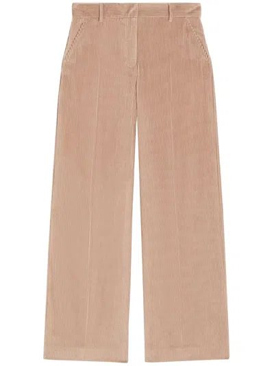 Weekend Max Mara Corduroy Wide-leg Trousers In Brown