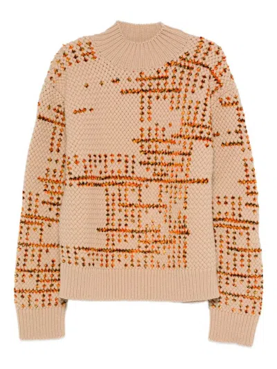 Dries Van Noten Mens Beige Mauritius Macao Patterned Wool-blend Jumper In Neutral