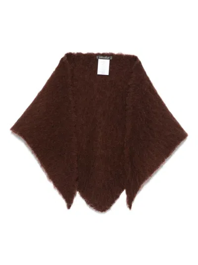 Faliero Sarti Triangle Scarf Made From Wool And Cashmere In Brown