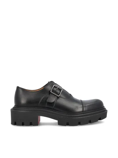 Christian Louboutin Round-toe Loafers In Black