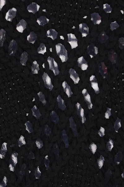 Jil Sander Geometric-pattern Knit Sweater In Blue