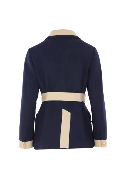 Valentino Collared Single-breasted Coat Jacket With Belted Waist In Black