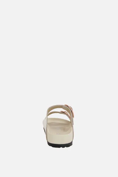 Birkenstock Arizona Big Buckle Patent Leather Slides In Multi