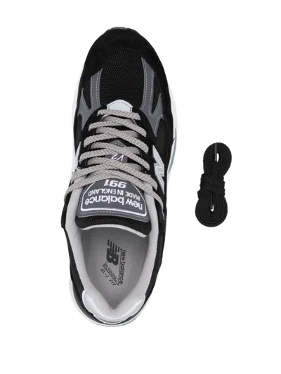 New Balance 991v2 Sneakers With Mesh Panels And Reflective Accents In Multi