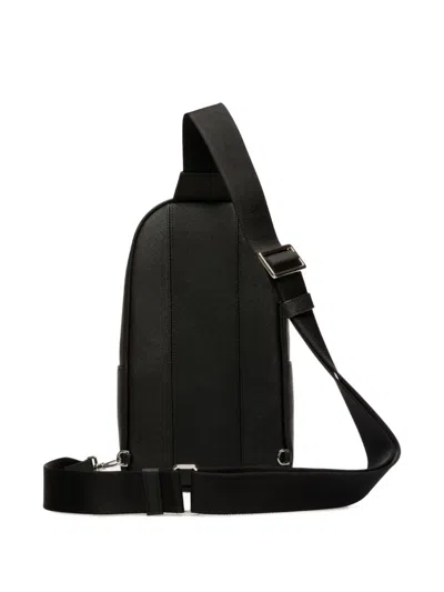 Bally Leather Sling Backpack In Black