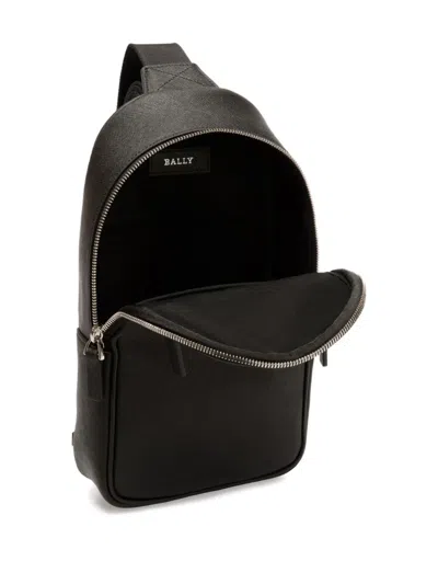 Bally Leather Sling Backpack In Black