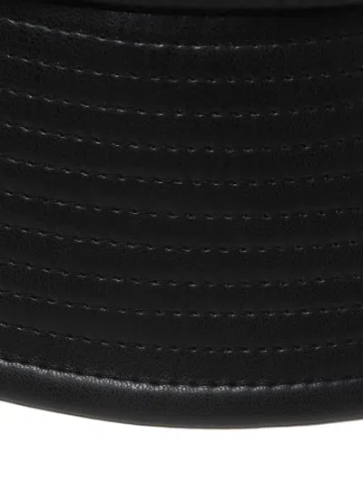 Comme Des Garçons Homme Deux Black Synthetic Leather Mix Bucket Hat In Black