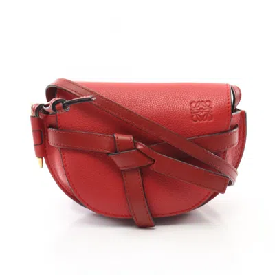 Pre-owned Loewe Red Color Leather Shoulder Bag ()