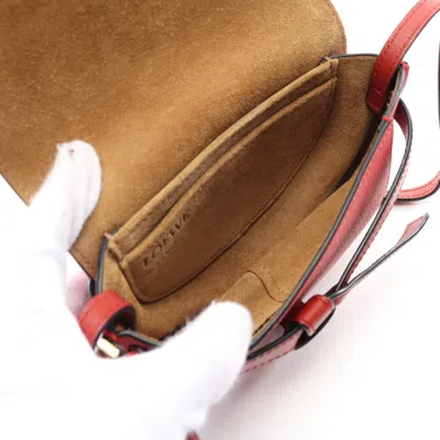 Pre-owned Loewe Red Color Leather Shoulder Bag ()