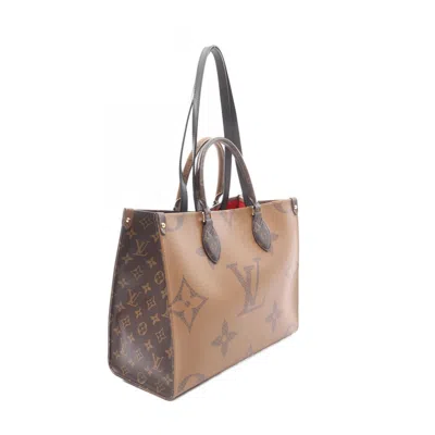 Pre-owned Louis Vuitton Beige Brown Coated Canvas Pvc Leather Tote Bag ()