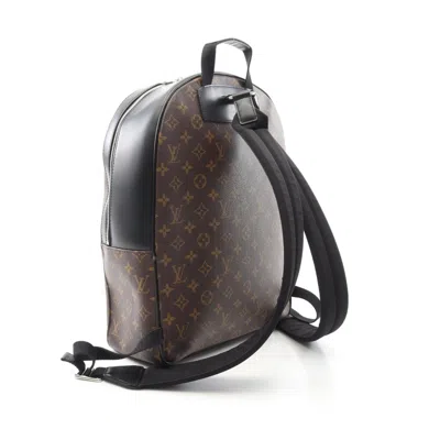 Pre-owned Louis Vuitton Black Brown Monogram Macassar Coated Canvas Monogram Pvc Leather Backpack ()