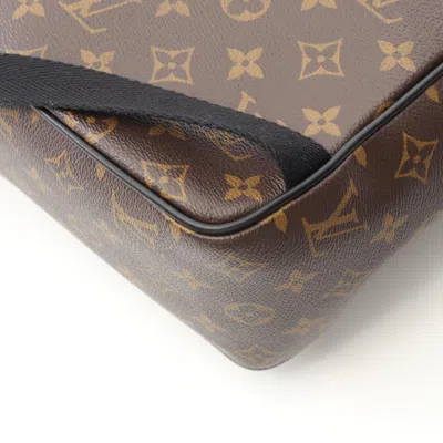 Pre-owned Louis Vuitton Black Brown Monogram Macassar Coated Canvas Monogram Pvc Leather Backpack ()