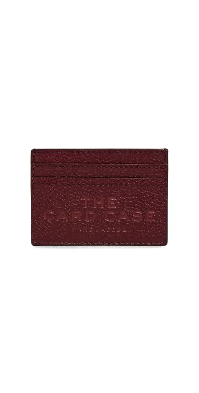 Marc Jacobs The Leather Card Case Cherry In Red