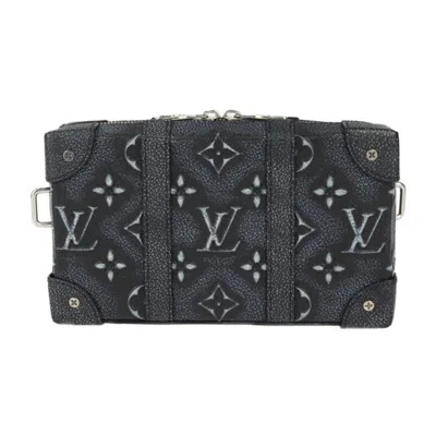Pre-owned Louis Vuitton Black Leather Clutch Bag Shoulder Bag ()