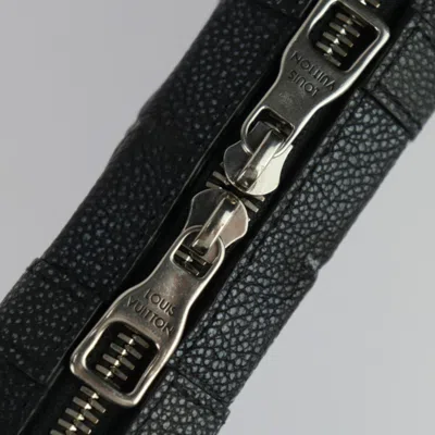 Pre-owned Louis Vuitton Black Leather Clutch Bag Shoulder Bag ()