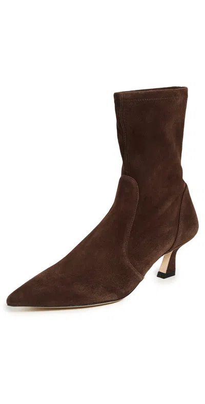 Stuart Weitzman Vinnie 50 Booties Walnut In Brown