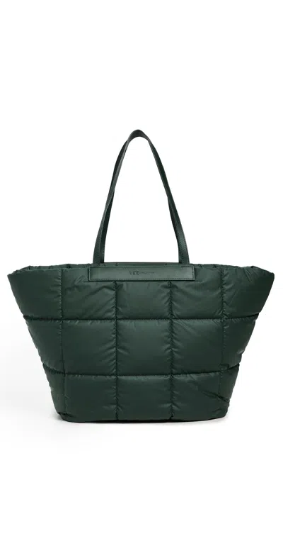 Vee Collective Porter Basque Tote Bottle Green In Green