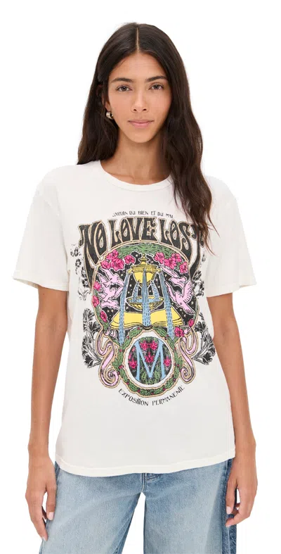 Mother Womens No Love Lost The Rowdy Printed Cotton-jersey T-shirt In White