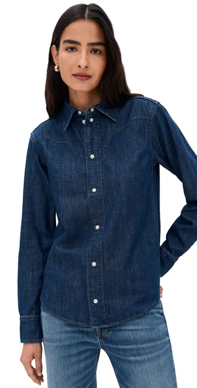 Jamie Haller The Dolly Western Shirt Rich Indigo In Blue
