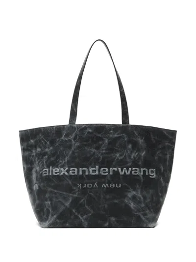 Alexander Wang Structured Black Tote With Minimalist Design In Black