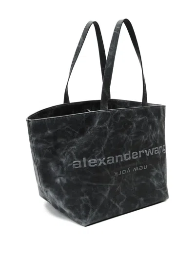 Alexander Wang Structured Black Tote With Minimalist Design In Black
