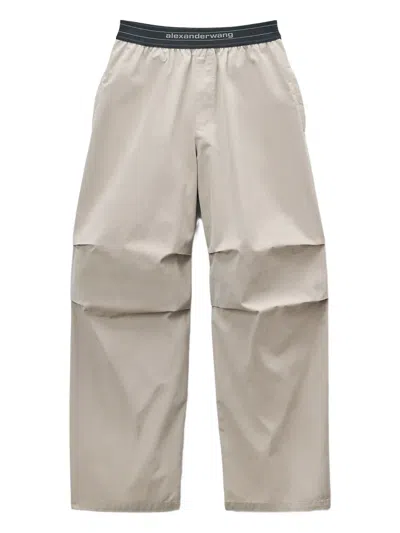 Alexander Wang Wide Leg Pants Featuring Elastic Waistband In Gray