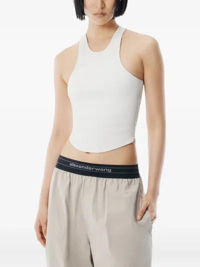 Alexander Wang Wide Leg Pants Featuring Elastic Waistband In Gray