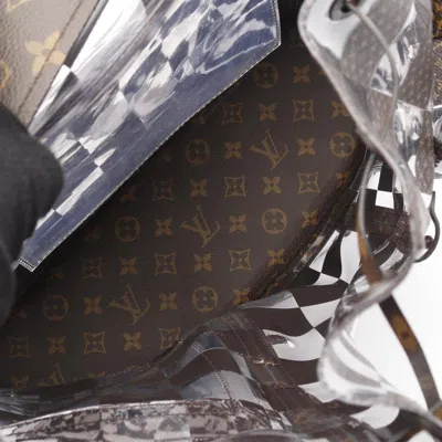 Pre-owned Louis Vuitton Brown Clear Pvc Coated Canvas Backpack ()