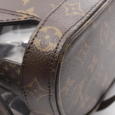 Pre-owned Louis Vuitton Brown Clear Pvc Coated Canvas Backpack ()