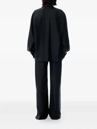 Alexander Wang Slashed Sleeved Shirt In Black