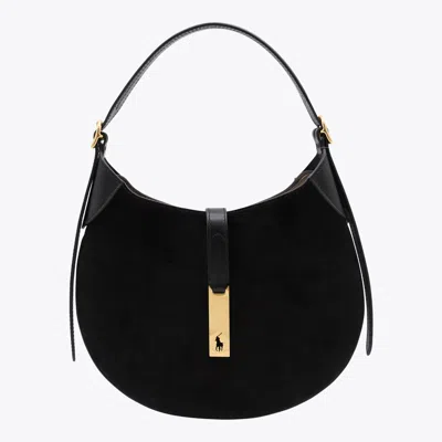 Polo Ralph Lauren Black Leather Shoulder Bag