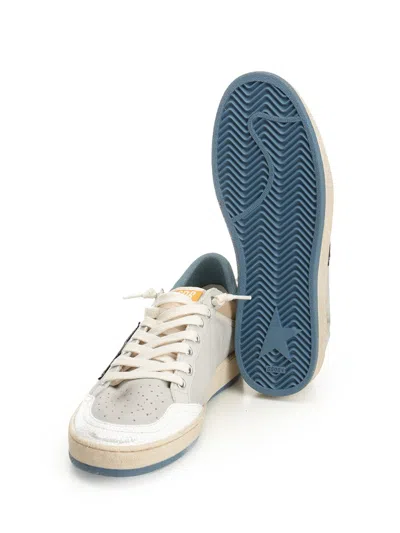 Golden Goose Ballstar Nabuk And Nylon Upper Crack Leather Toe Nylon Tongue Nabuk Star Laminated Heel Leather Spur In Gray