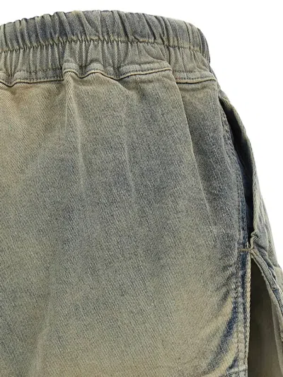 Rick Owens Drkshdw Drkshdw Fw25 Concordians Fog Denim Boxer Shorts In Green