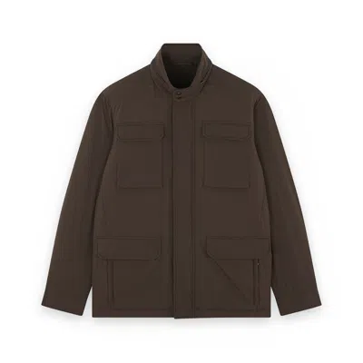 Paul & Shark Typhoon Platinum Field Jacket In Brown