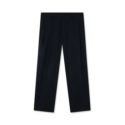 Paul & Shark Wide Leg Trousers In Technical Wool In Black